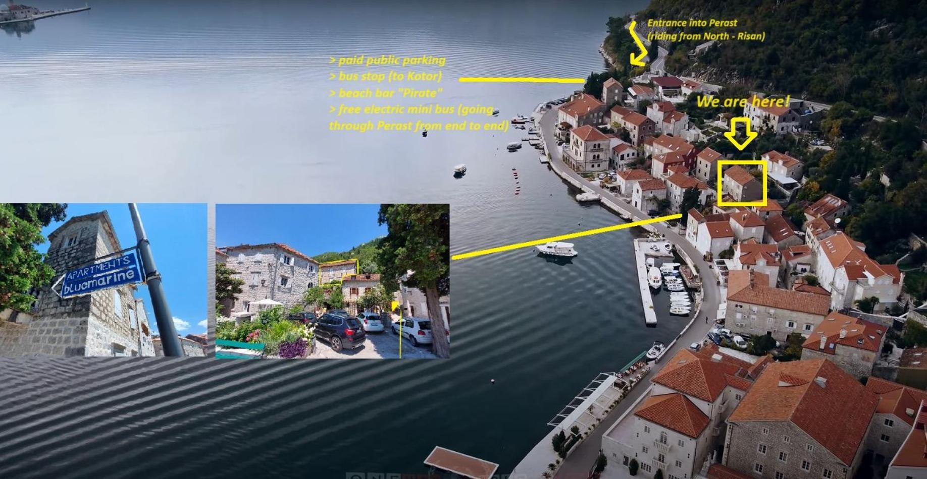 Bluemarine Rooms & Apartments Perast Esterno foto
